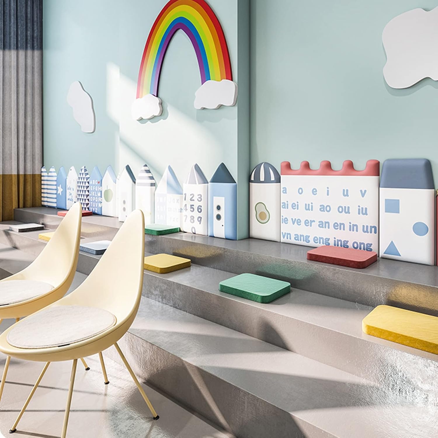 Almohadilla de pared 3D anticolisión para niños, autoadhesivo, impermeable, suave, panel de pared para dormitorio, sala de estar, TV (color estilo 8)