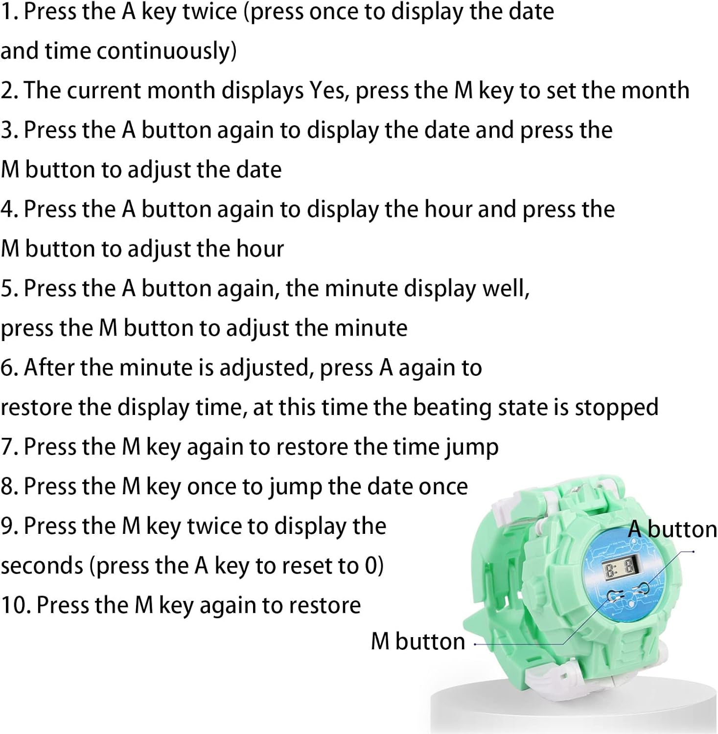 Transformer – Reloj robot de juguete, reloj electrónico transformador, juguetes para niños y niñas de 4, 5, 6, 7, 8 años (azul claro) talla única