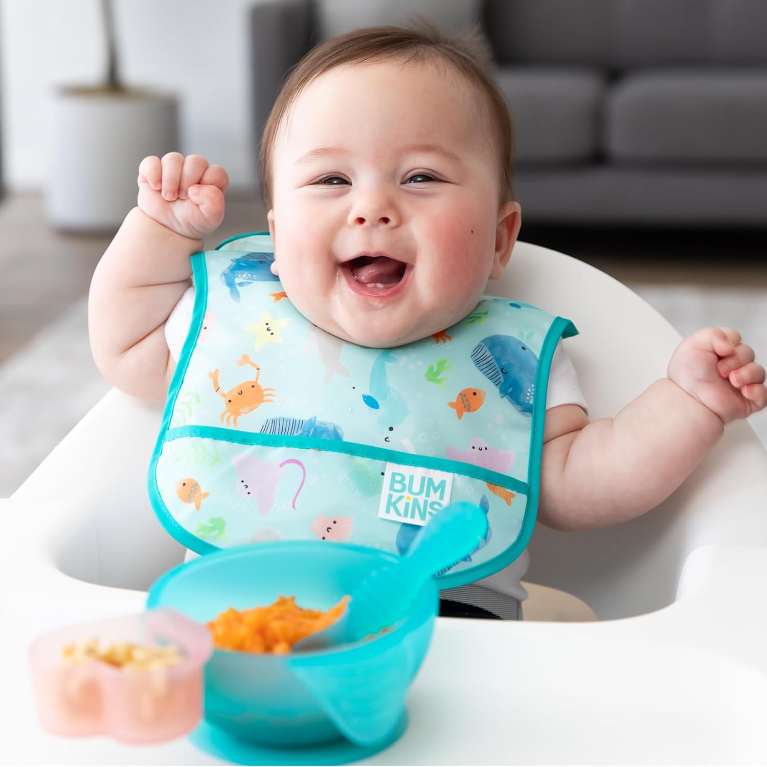Babero impermeable Bumkins, paquete de 2 unidades