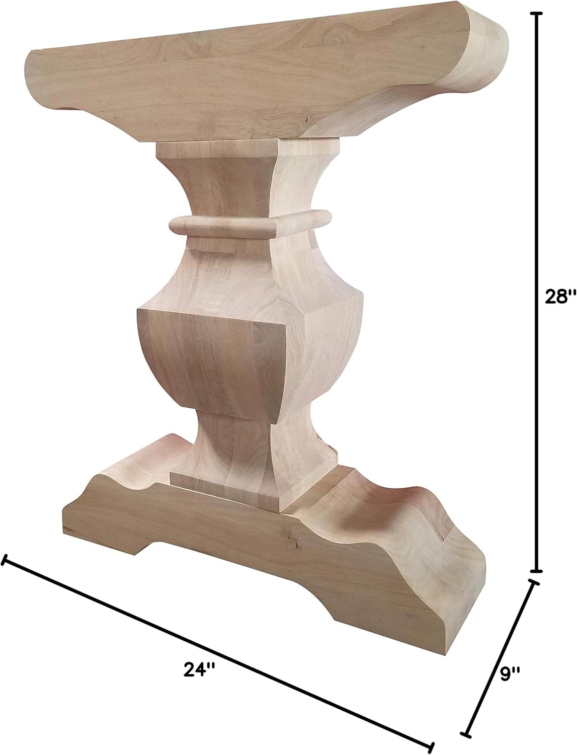 DESIGN 59 Base de mesa de caballete – Pedestal de madera dura individual (P02)