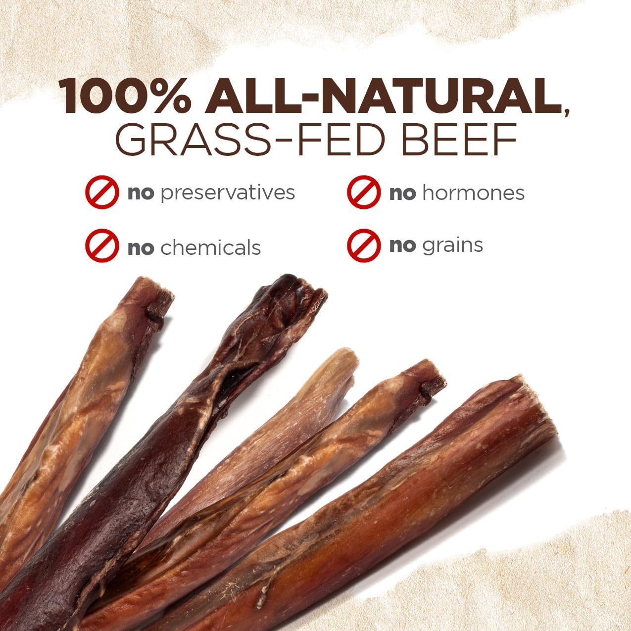 Natural Farm Power Bully Sticks – Masticables para perros (2-3 pulgadas, bolsa de 1 libra), masticables 2 en 1 mejilla de res prémium envuelta en