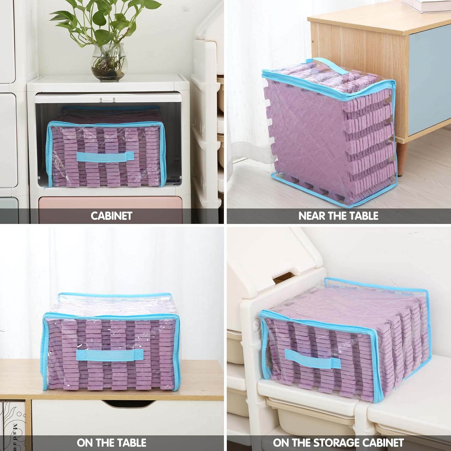 Tapete de juego de espuma EVA, 16 azulejos coloridos para bebé, tapete de juego cuadrado para niños con color sólido, azulejos de espuma