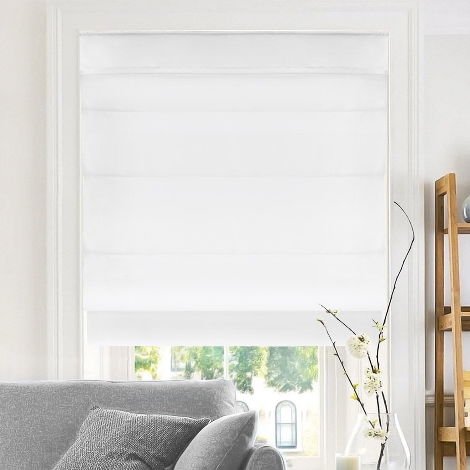 CHICOLOGY – Persianas romanas para ventanas, tratamientos de ventana, persianas para oscurecimiento de habitación, persianas de ventana, 29 pulgadas