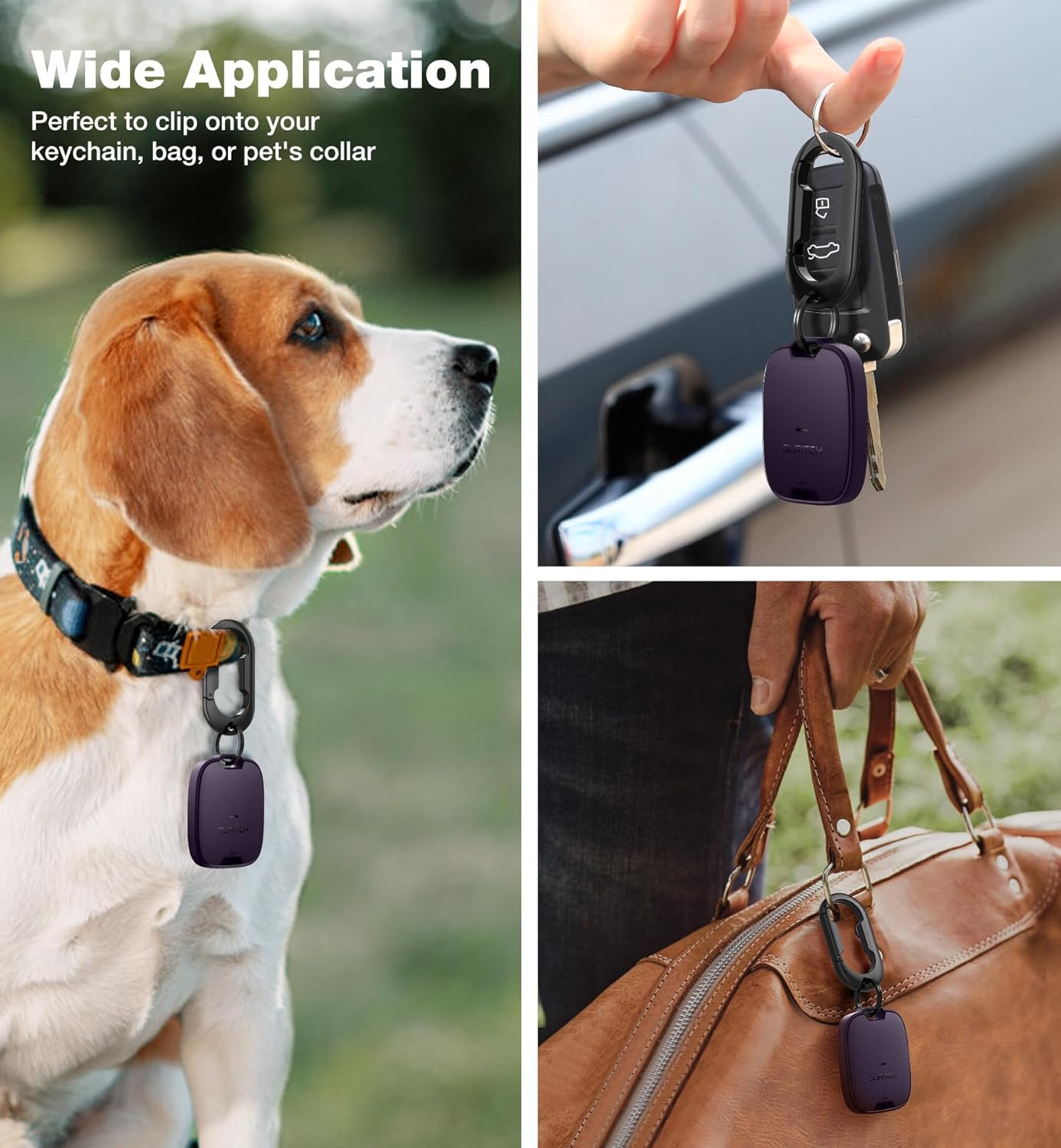 SURITCH Soporte para Apple AirTag, funda AirTag con mosquetón antipérdida, llavero protector de TPU a prueba de golpes para niños, llaves, mascotas,