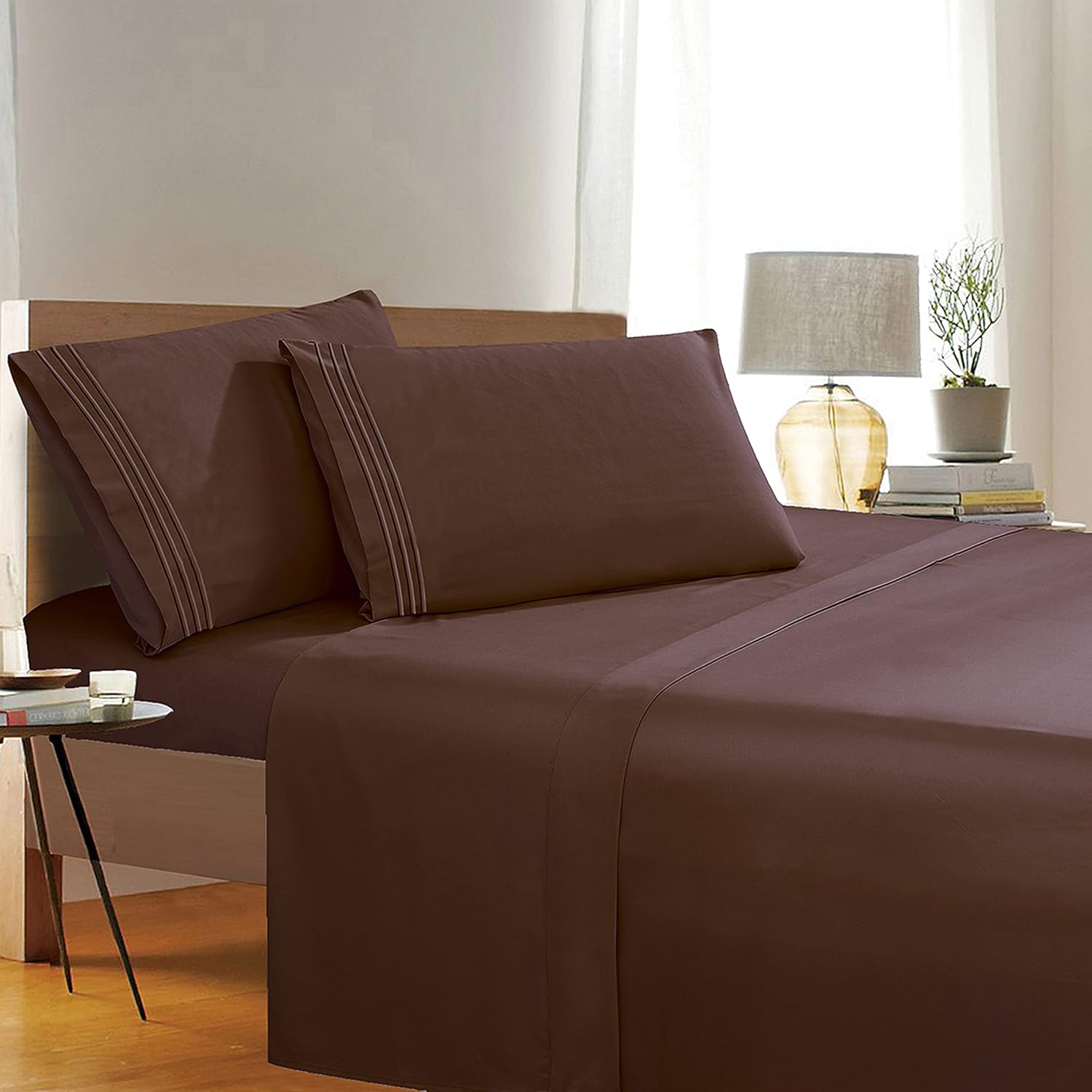 Elegant Comfort, Microfibra, Marrón espresso, Completo