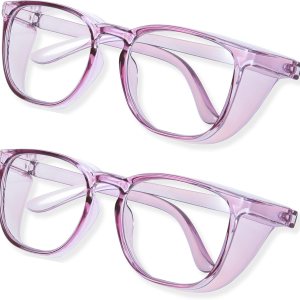 joohoo Gafas de seguridad antivaho para mujer, gafas de seguridad para enfermera, gafas protectoras, bloqueo de luz azul y protección UV joohoo Gafas de seguridad antivaho para mujer, gafas de seguridad para enfermera, gafas protectoras, bloqueo de luz azul y protección UV