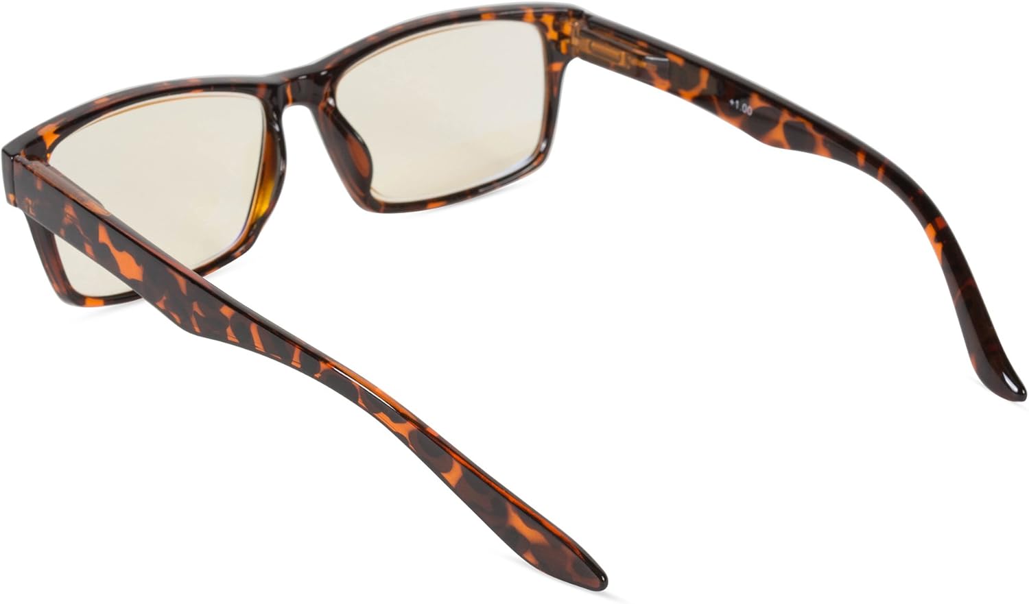 Inner Vision – Gafas de lectura para computadora con funda, antideslumbrantes, resistentes a los arañazos, bisagras de resorte, unisex, (1.25 x