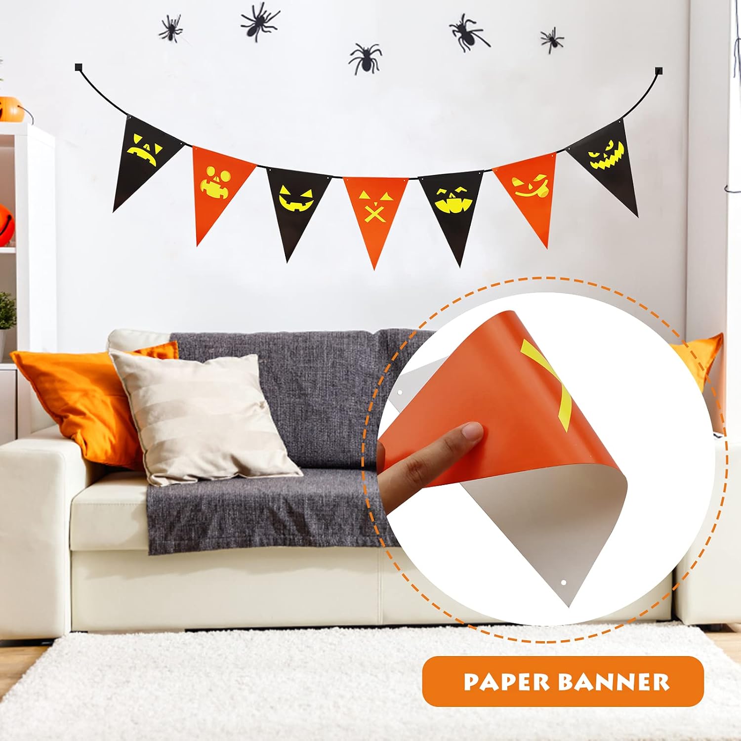 CAKKA Mantel de Halloween, paquete de 2 manteles desechables de 54 x 108 pulgadas, manteles rectangulares de plástico para suministros de decoración