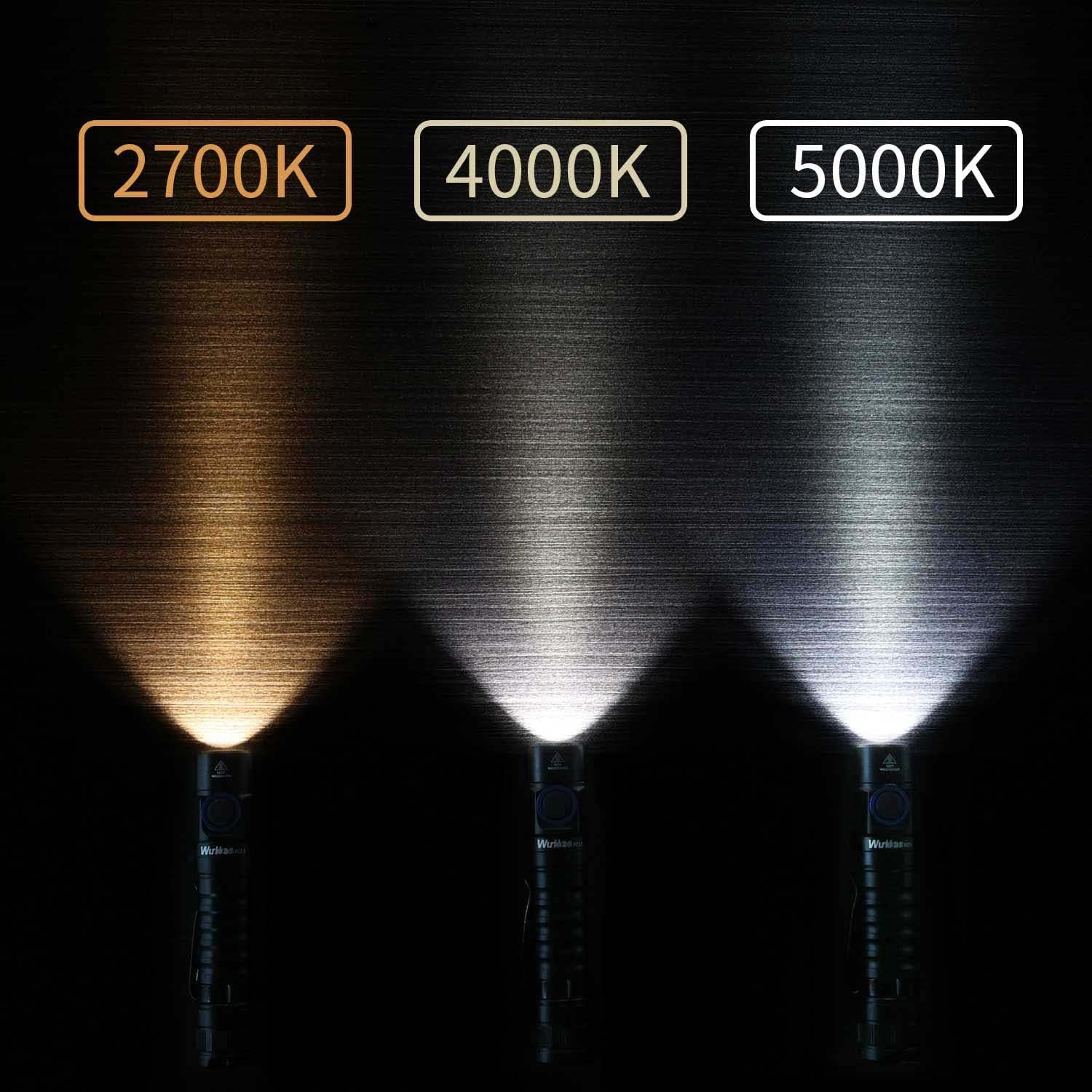 Wurkkos FC11 EDC - Linterna LED 90CRI Max 1300 lúmenes, linterna recargable IP67, impermeable IP67, tapa trasera magnética, ideal para emergencias - Imagen 6