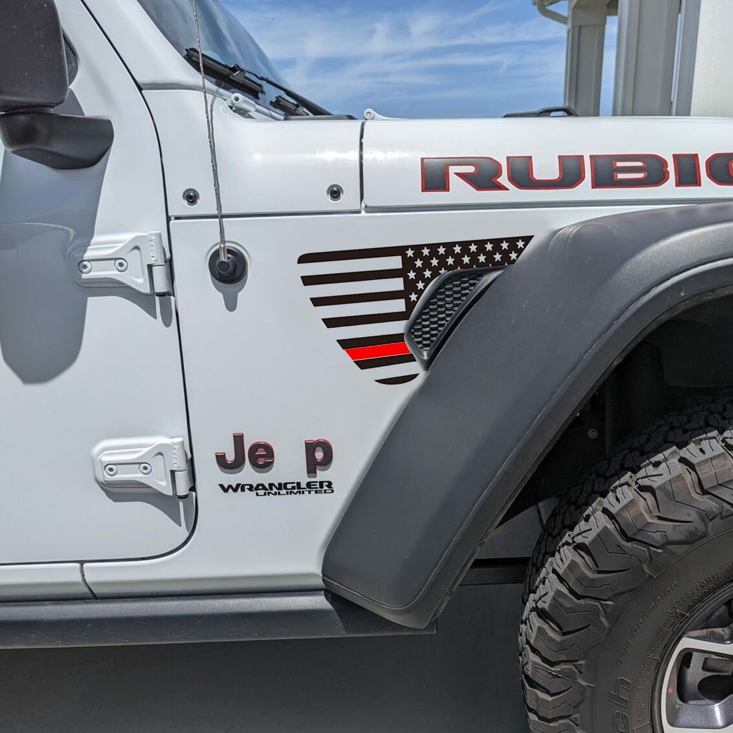 Calcomanías de bandera estadounidense para ventilación lateral, calcomanía de bandera de Estados Unidos para Jeep Wrangler JL JLU 2018-2022
