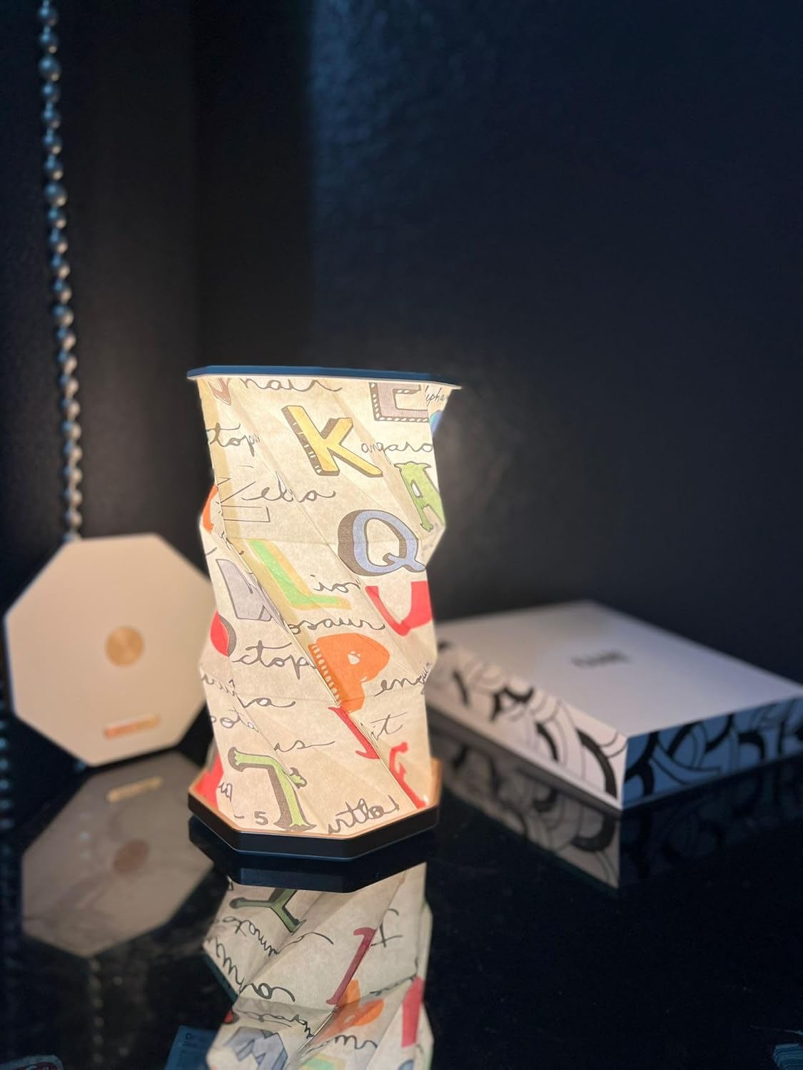 Lámpara portátil, lámpara de bolsillo, luz giratoria, lámpara plegable novedosa, luz nocturna, lámpara de papel, lámpara de mesa recargable por USB,
