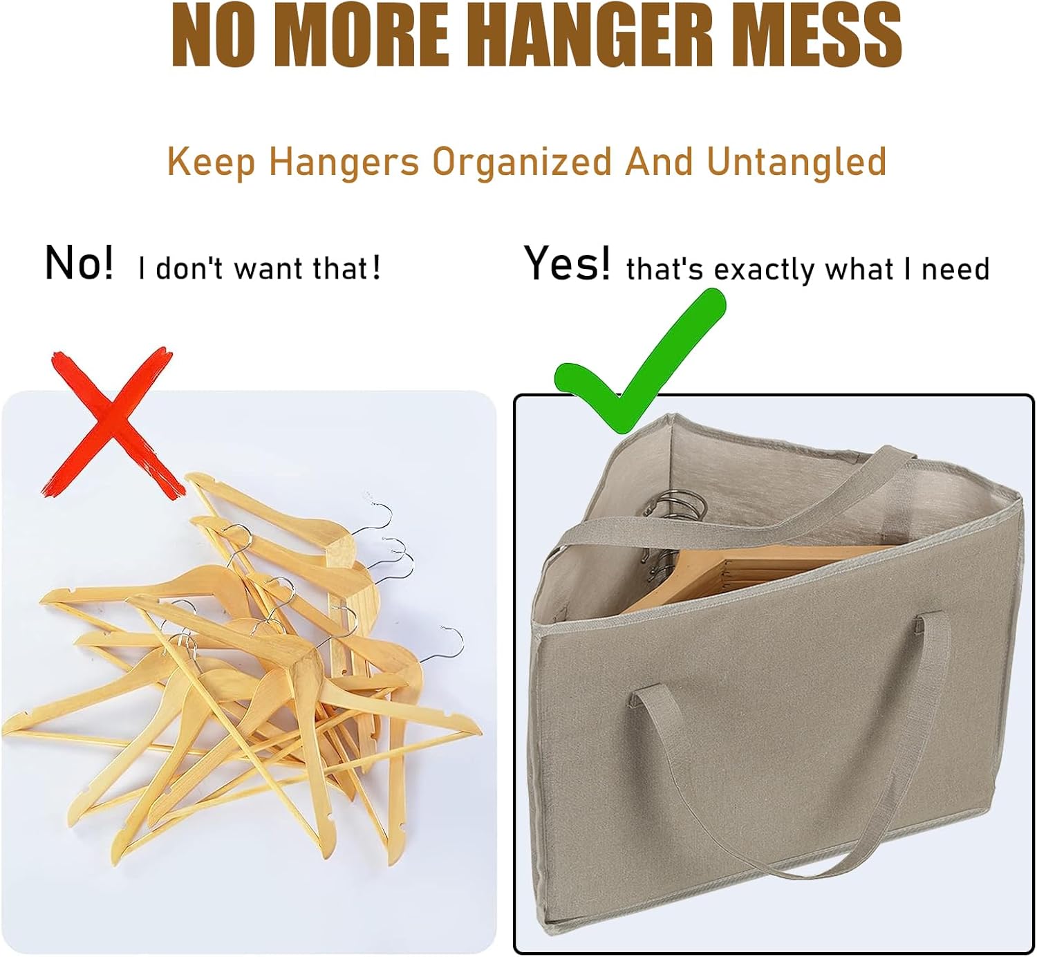 Juego de 2 soportes triangulares de almacenamiento para bolsas con asas para ahorrar espacio, organizadores para almacenamiento ordenado y