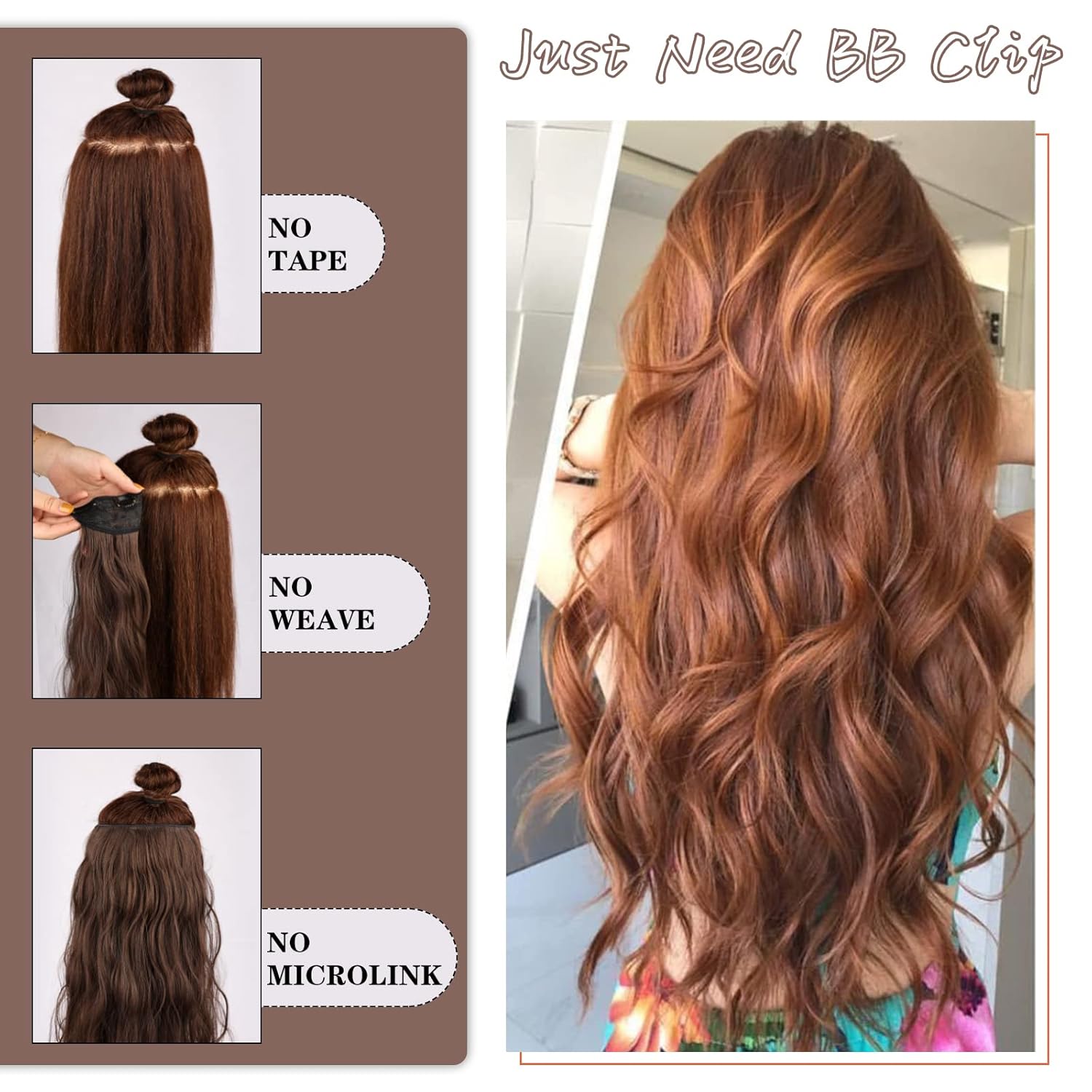 Extensiones de cabello negro natural con clip, de 20 pulgadas, 6 unidades, gruesas, rizadas, extensiones de cabello sintético de doble trama,