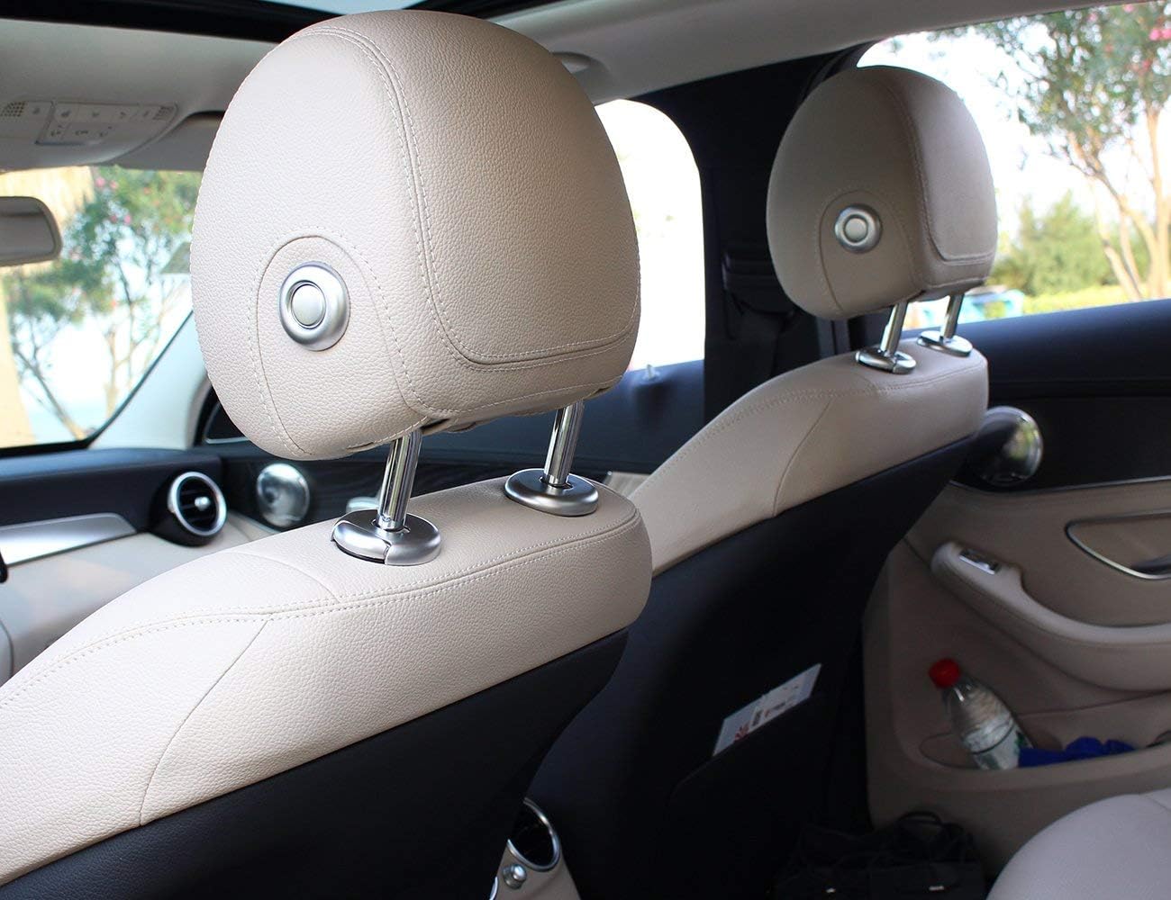 YIWANG Para Mercedes Benz Clase C W205 C180 C200 C260 2015 2016 ABS cromo estilo reposacabezas botón cubierta accesorios (5 piezas)