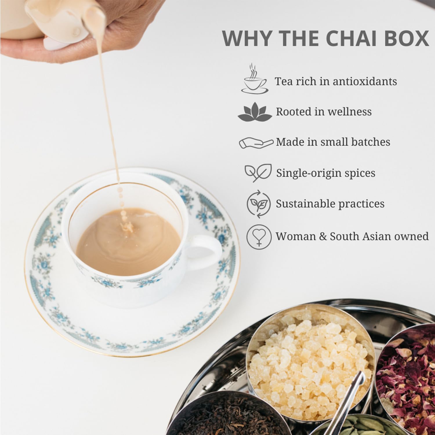 The Chai Box – Parsi Dream – Té de hojas sueltas negras con hierba de limón, jengibre, menta. Una celebración de la hermosa cultura Parsi –