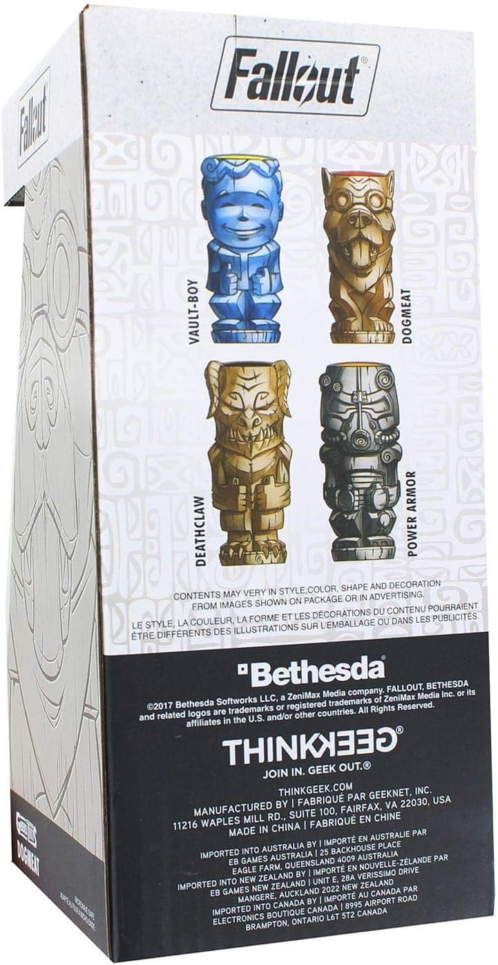Geeki Tikis Fallout Dogmeat – Taza de cerámica coleccionable oficial de Fallout estilo Tiki  Capacidad para 14 onzas