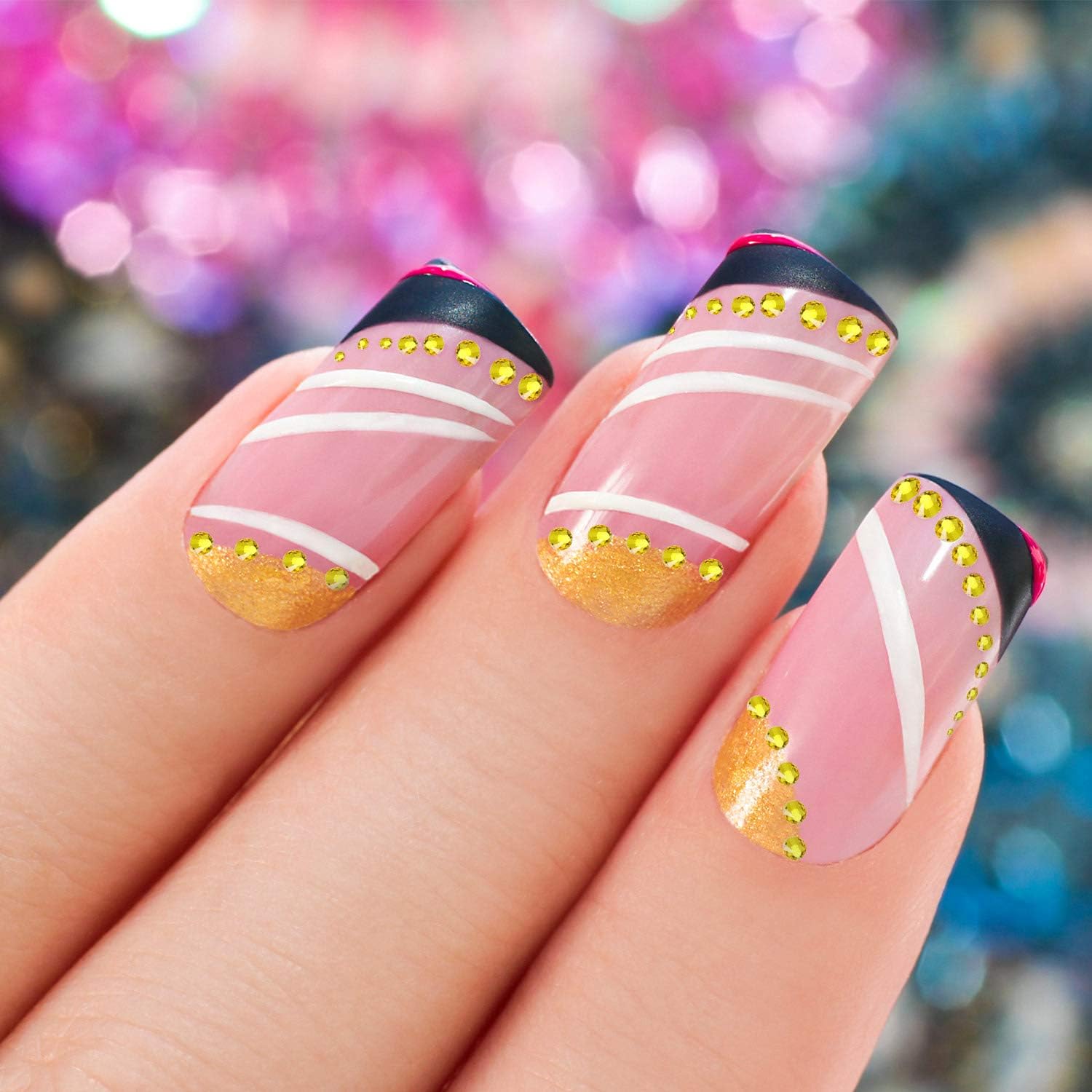 TecUnite 2000 piezas de gemas de imitación de diamantes con espalda plana, 6 tamaños (1.5-6 mm) con pinza y bolígrafo de recolección para