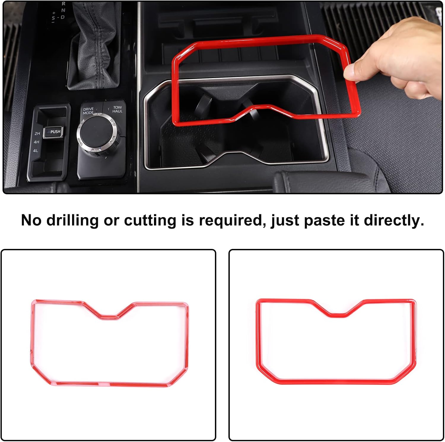 Soporte para portavasos de asiento delantero de automóvil, compatible con Toyota TundraSequoia 2022-2023, soporte para tazas de consola central de