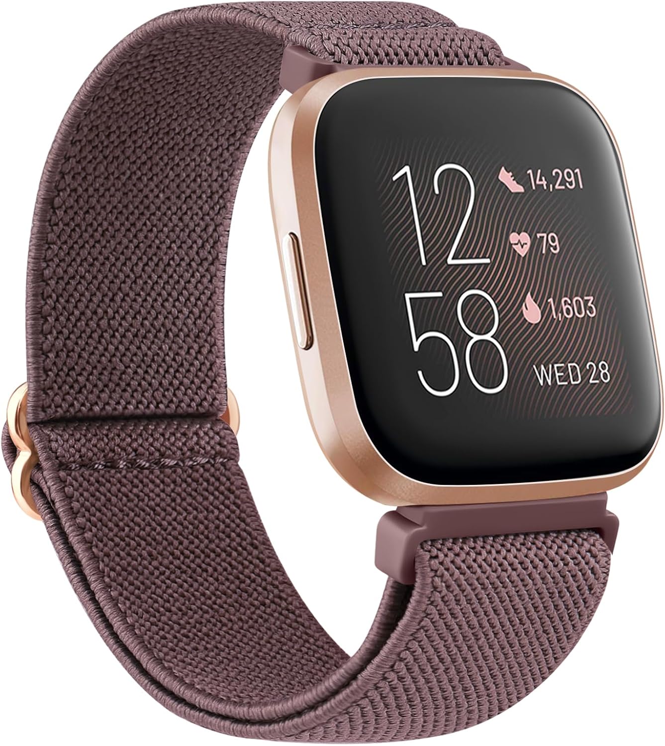 AK Banda elástica compatible con Fitbit Versa 2 BandasFitbit Versa Bandas para mujeres y hombres, correas de nailon elásticas suaves ajustables para