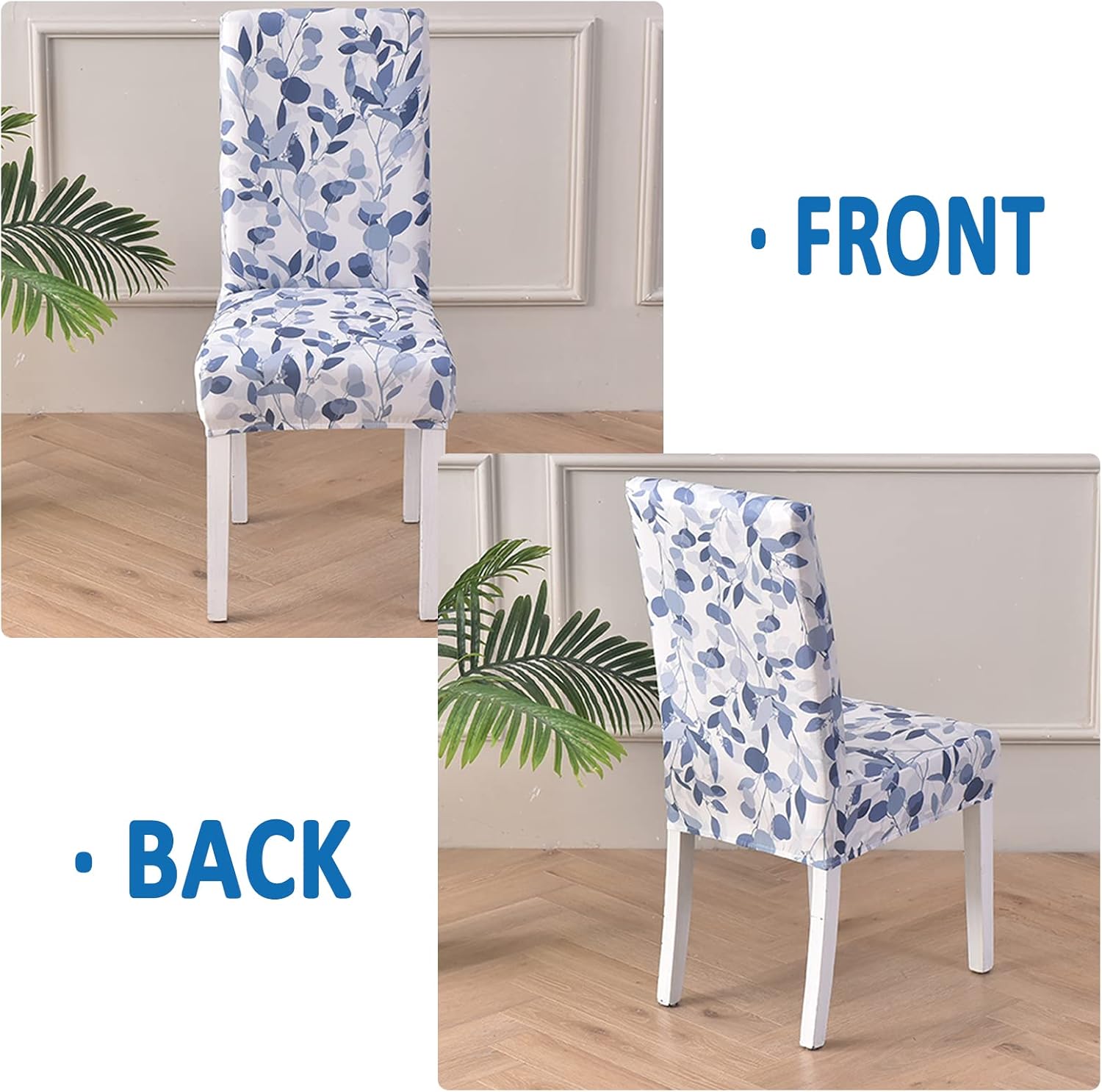 HAOYONG Funda para silla de comedor, funda para silla impresa, lavable, funda para silla Parsons, protector de asiento extraíble para comedor,