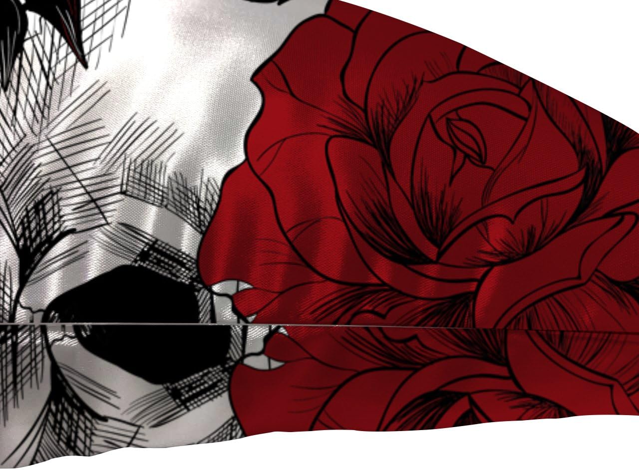 HGOD DESIGNS Funda de almohada con diseño de calavera, calavera de azúcar y rosa roja, funda de cojín cuadrada estándar para el hogarsofá decorativo