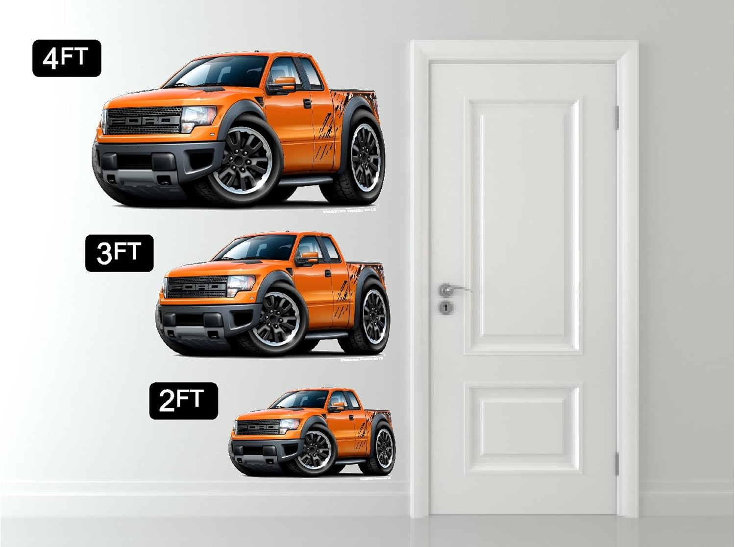 Calcomanía de pared con logotipo de Chevy Bowtie extra grande de 4 pies de largo, letrero de dibujos animados 3D para automóvil, calcomanías