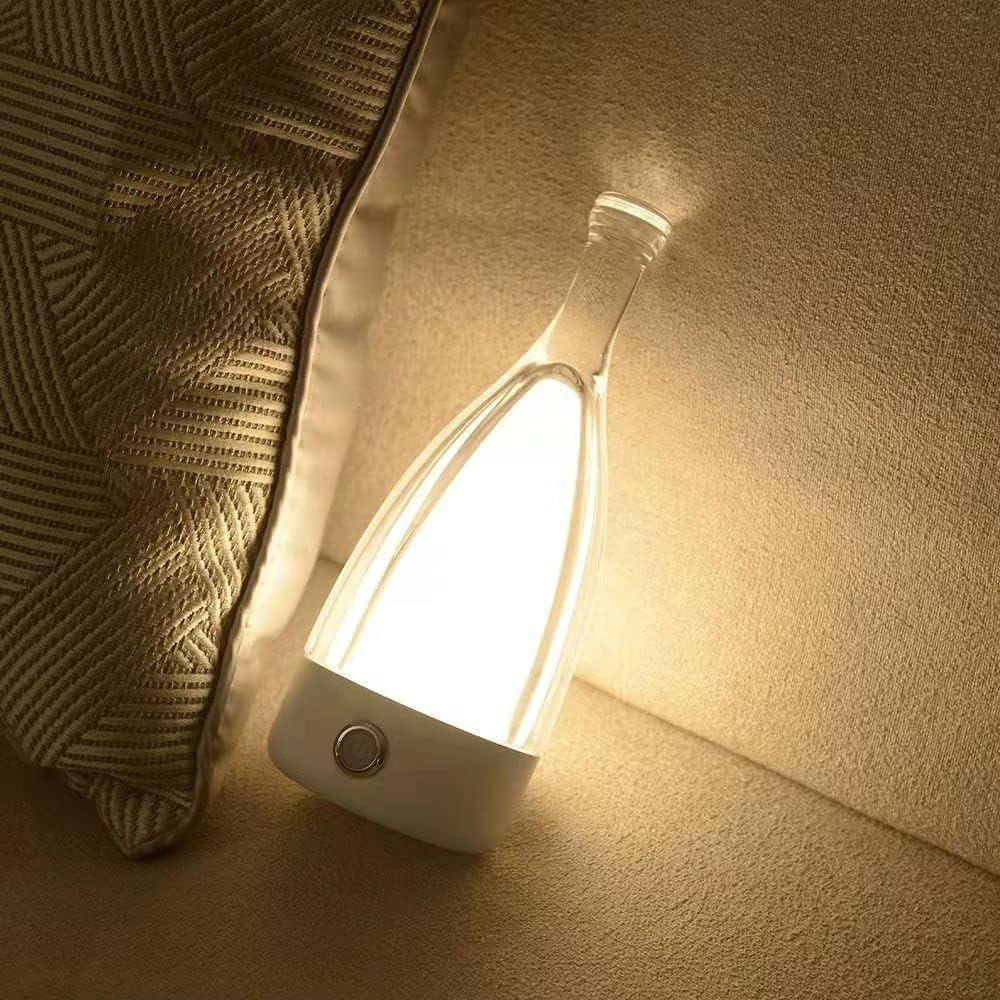 ‘Anna’ – Lámpara de mesa moderna, luz LED inalámbrica dividida, interruptor de control táctil de atenuación, recargable por USB, luz elegante para