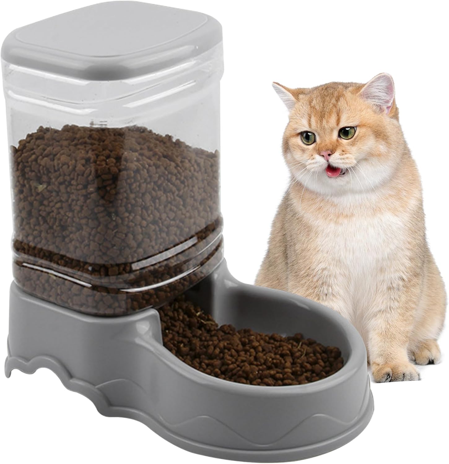 Havamoasa Comedero automático para gatos de 3.5 L, diseño de resorte a prueba de fugas, materiales desmontables y fáciles de limpiar, adecuado para