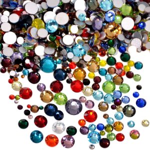 AD Beads – 1440 cristales de imitación de calidad de diversos tamaños, reverso liso, para arte de uñas AD Beads – 1440 cristales de imitación de calidad de diversos tamaños, reverso liso, para arte de uñas