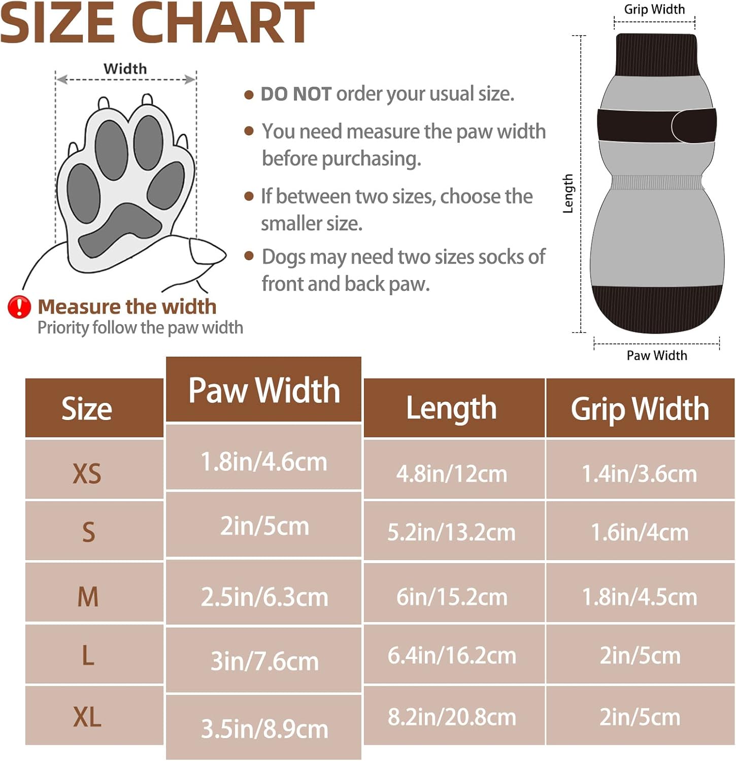 PUPTECK Calcetines antideslizantes para perros con agarres de doble cara para perros pequeños, medianos y grandes, suelos de madera dura que evitan
