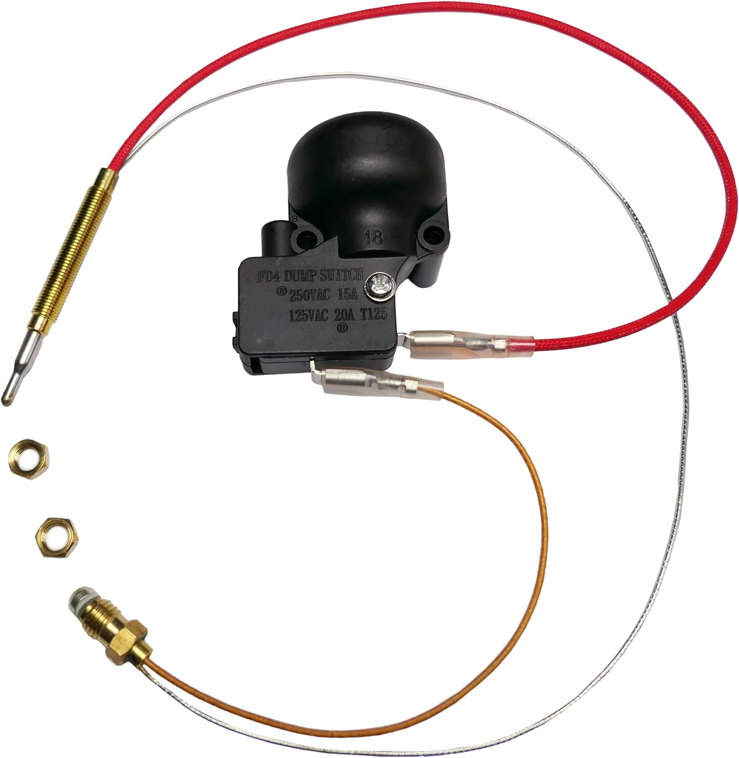 Termoacoplador de calentador de gas y interruptor de descarga anti inclinación, kit de seguridad para accesorios de calentador de patio y exteriores