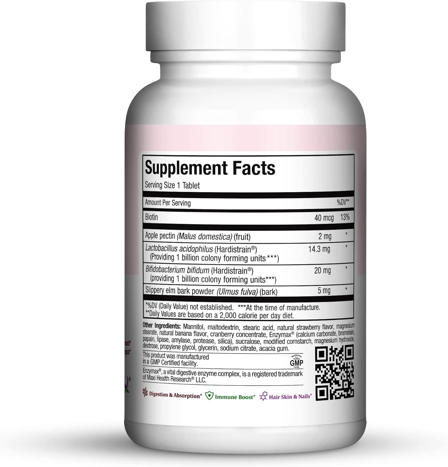 Maxi-Health Oraldophilus masticable – Sin lácteos – Probióticos, sabor tropical, 100 masticables y Kosher