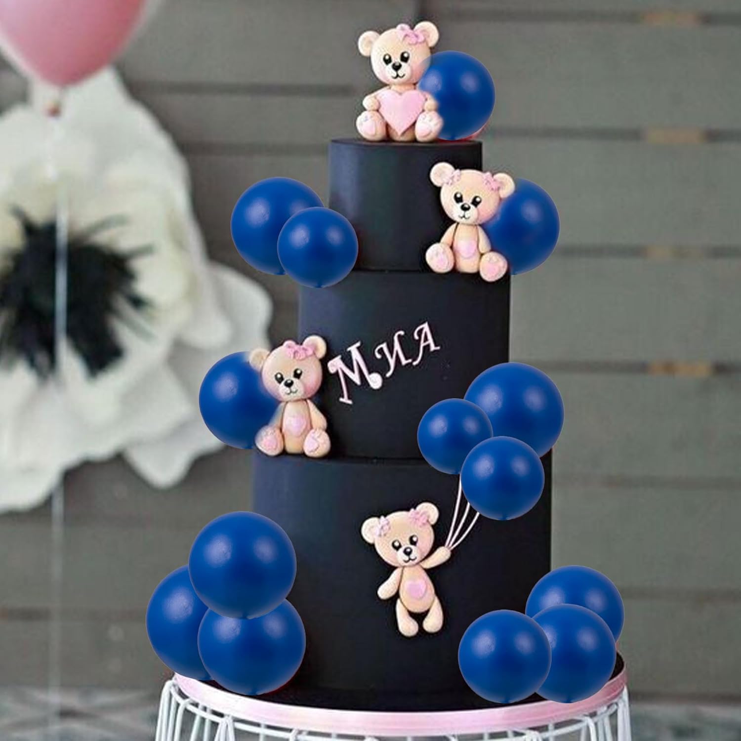 Gyufise 30 piezas de bolas para tartas, bolas de espuma con forma de bola de espuma, para decoración de tartas, globos de bricolaje, decoración de