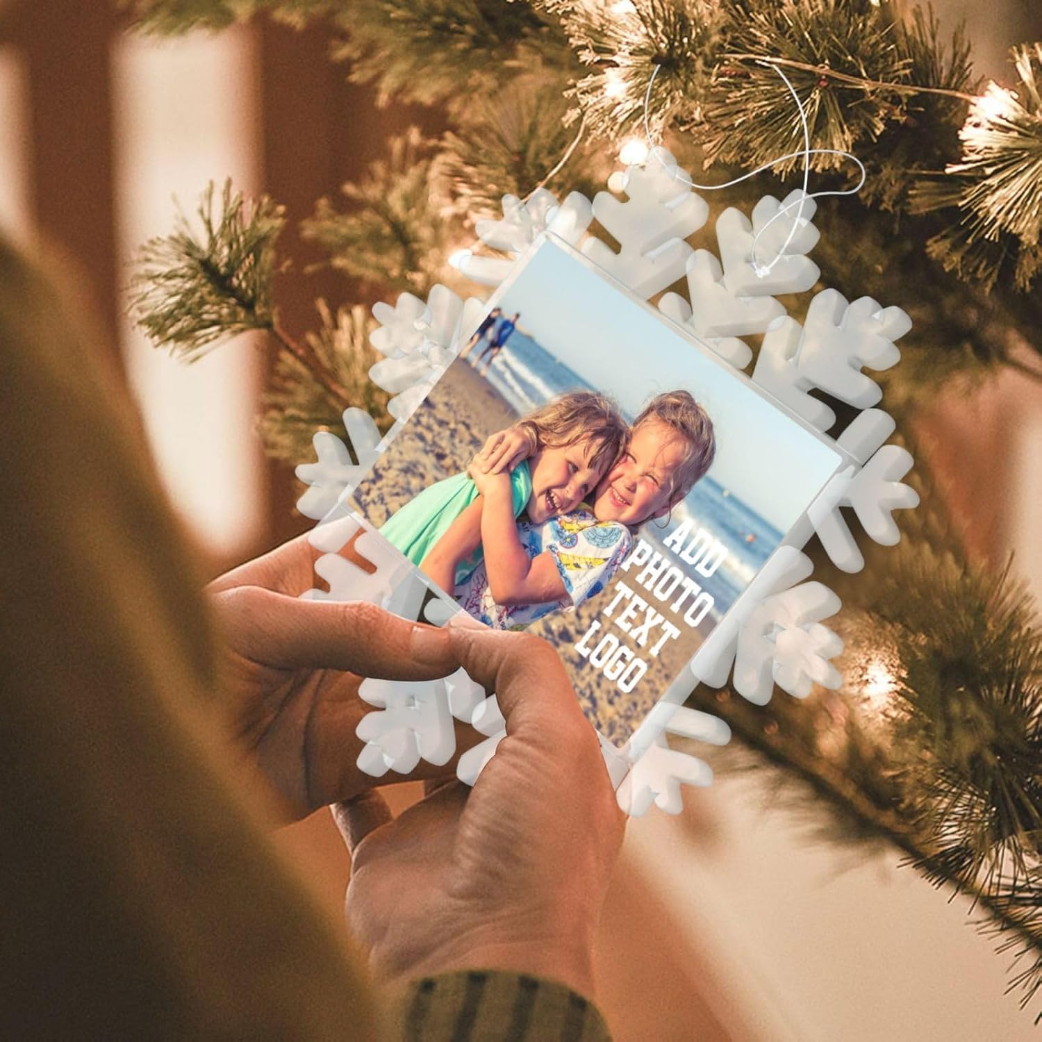 Adornos de Navidad personalizados 2023, adorno de Navidad con foto personalizada, decoración de árbol de Navidad personalizada, regalo para