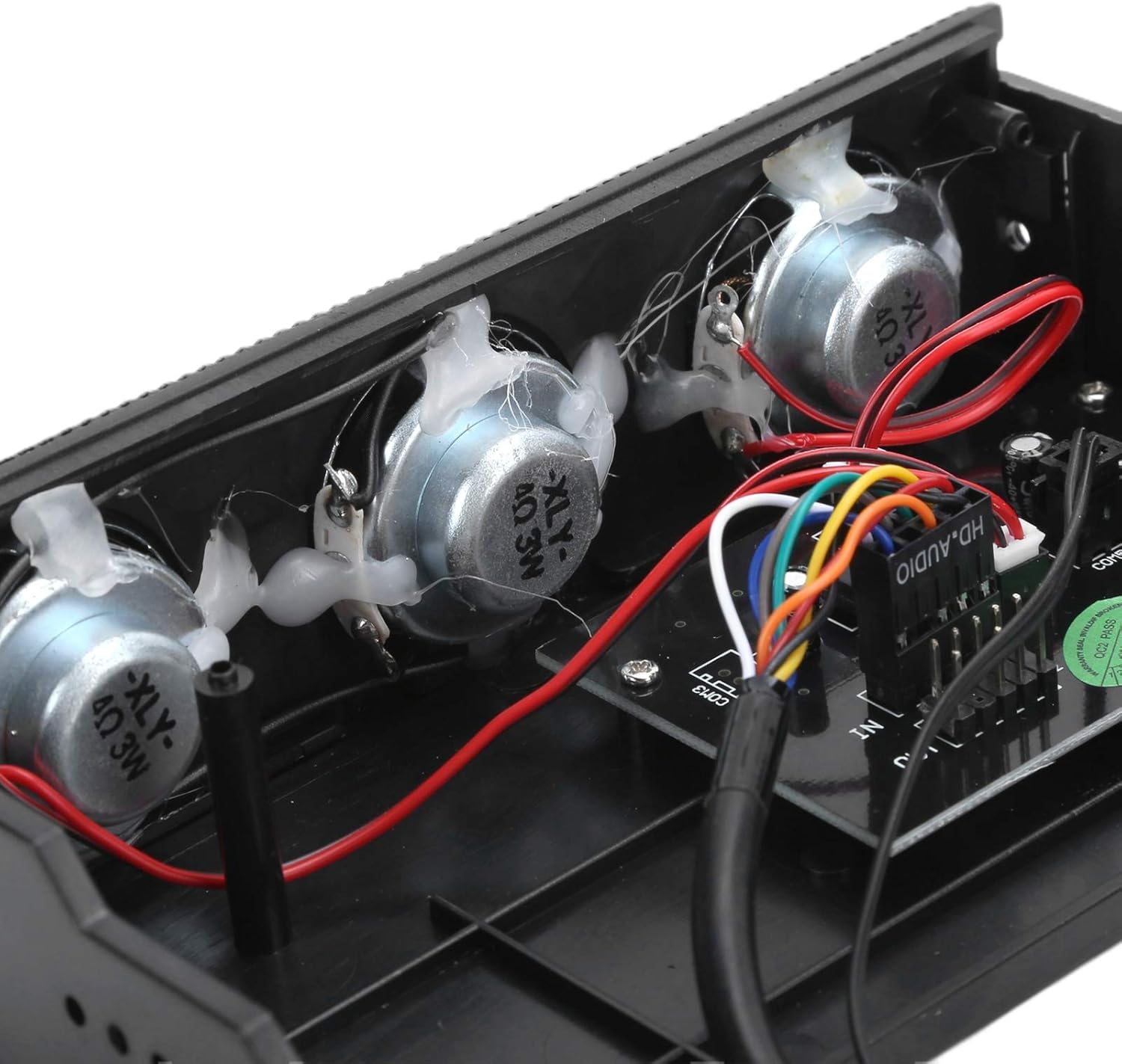Zopsc 5.25in Panel frontal USB PC Panel frontal Altavoz estéreo envolvente computadora caso incorporado Mic altavoz STW9005