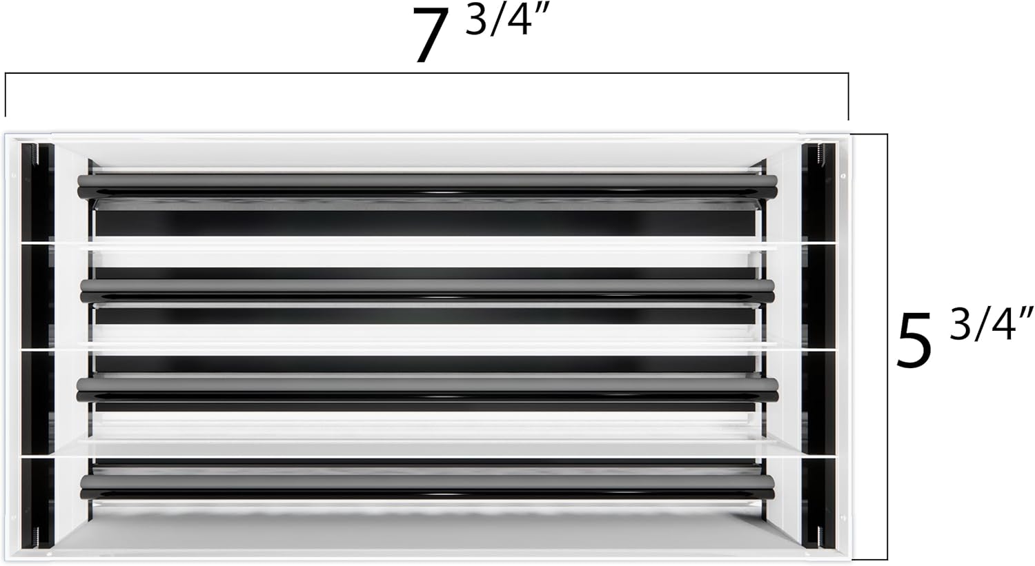 Cubierta de ventilación de CA moderna de 8 x 6 – Ventilación de aire blanca decorativa – Difusor de ranura lineal estándar 100% aluminio – Rejilla