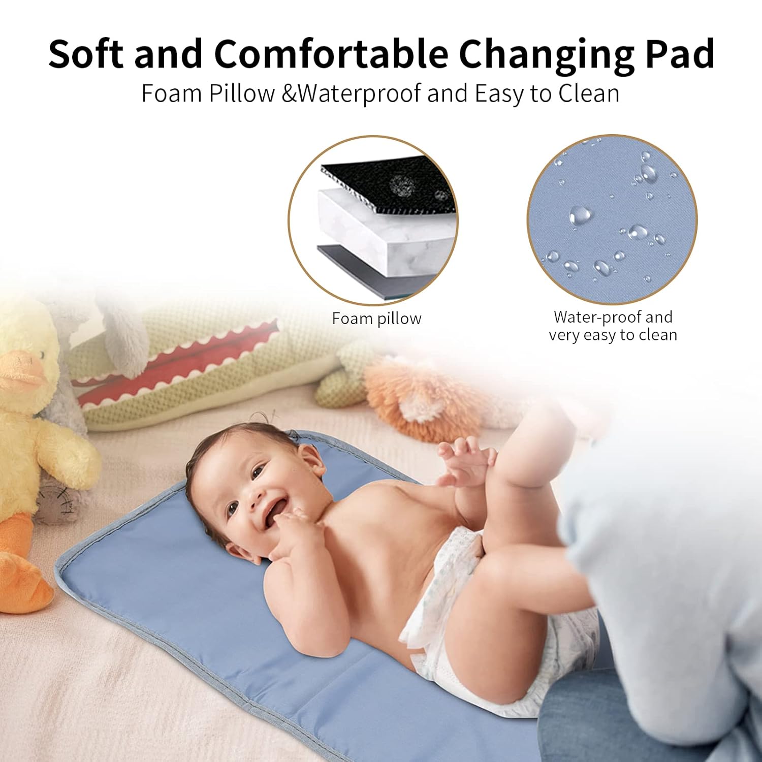 Mochila para pañales, bolsa de pañales de viaje grande multifunción con cambiador y puerto de carga USB para mamás papás, bolsa de bebé unisex