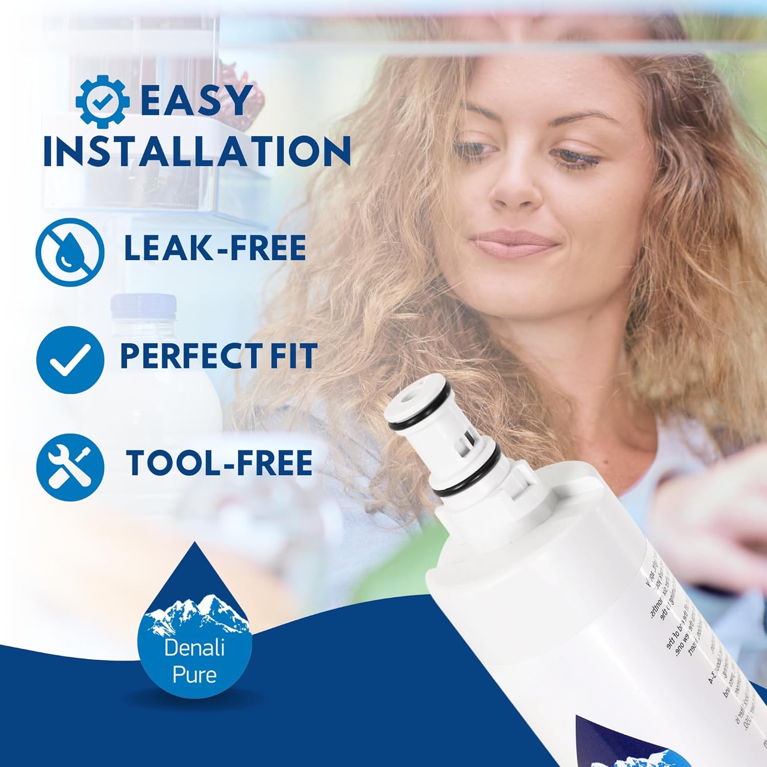 2-PackWhirlpool ed25qfxhn02Frigorífico Filtro de agua de repuesto Cartucho de filtro de agua para nevera Whirlpool 4396508, 4396510COMPATIBLES