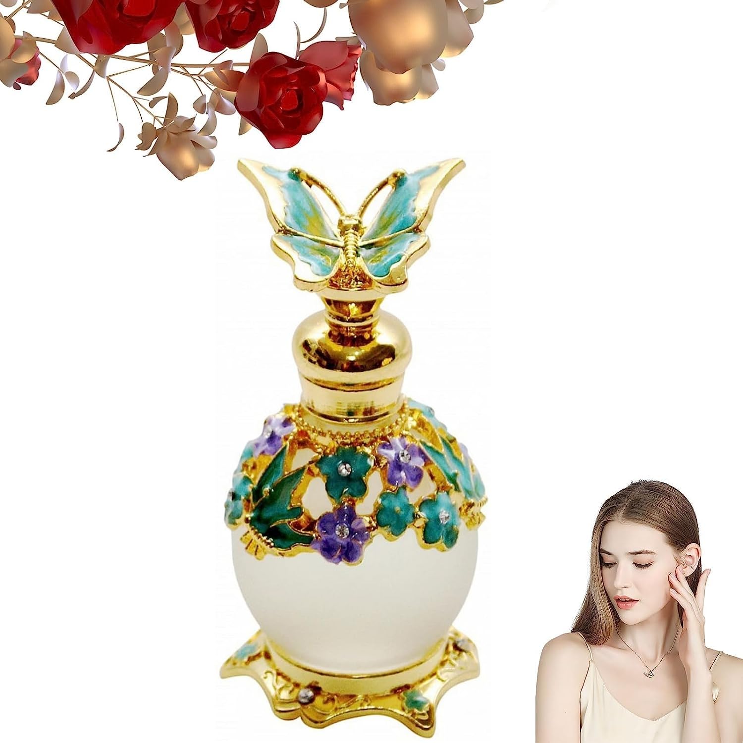 Perfume árabe concentrado aceite de perfume, 0.8 fl oz musulmán Eau de Parfum Toilette Halal Dubai Lujoso Perfume Aceite, Perfume de larga duración