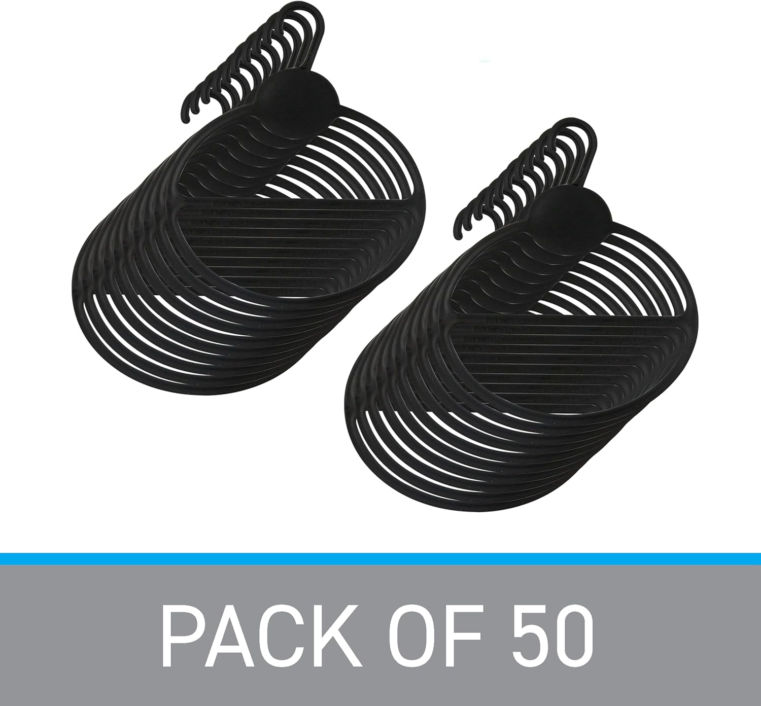 SSWBasics Percha de bufanda negra – Paquete de 50