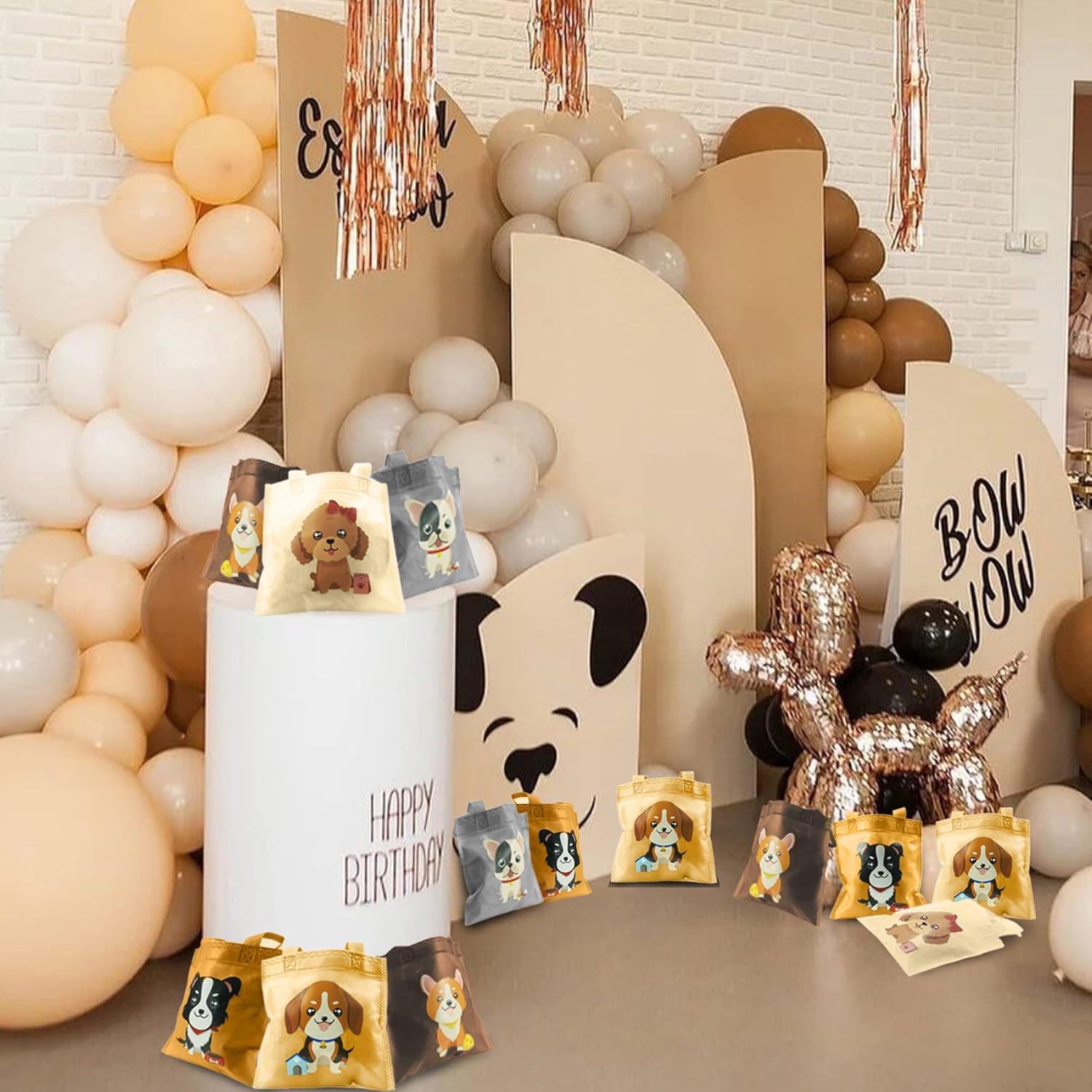 BANBALLON 20 bolsas de regalo de fiesta para perros, bolsas de regalo no tejidas para cachorros, bolsas de regalo para niños, fiesta de cumpleaños,
