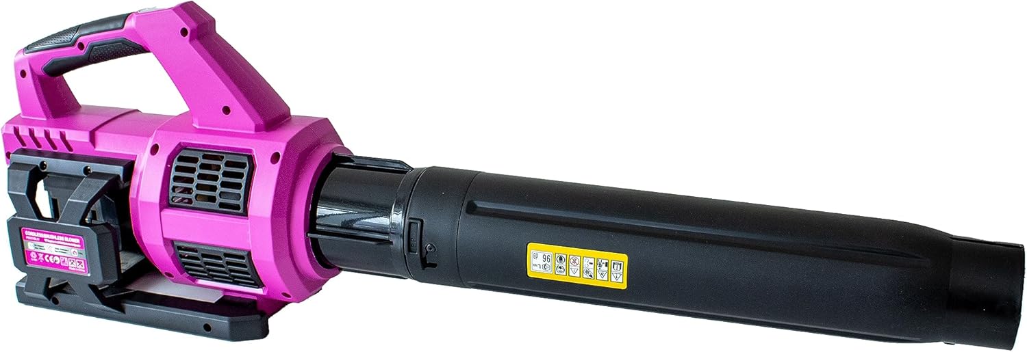 Soplador inalámbrico sin escobillas de iones de litio de 40 voltios con modo de velocidad turbo (solo herramienta, baterías no incluidas), color rosa