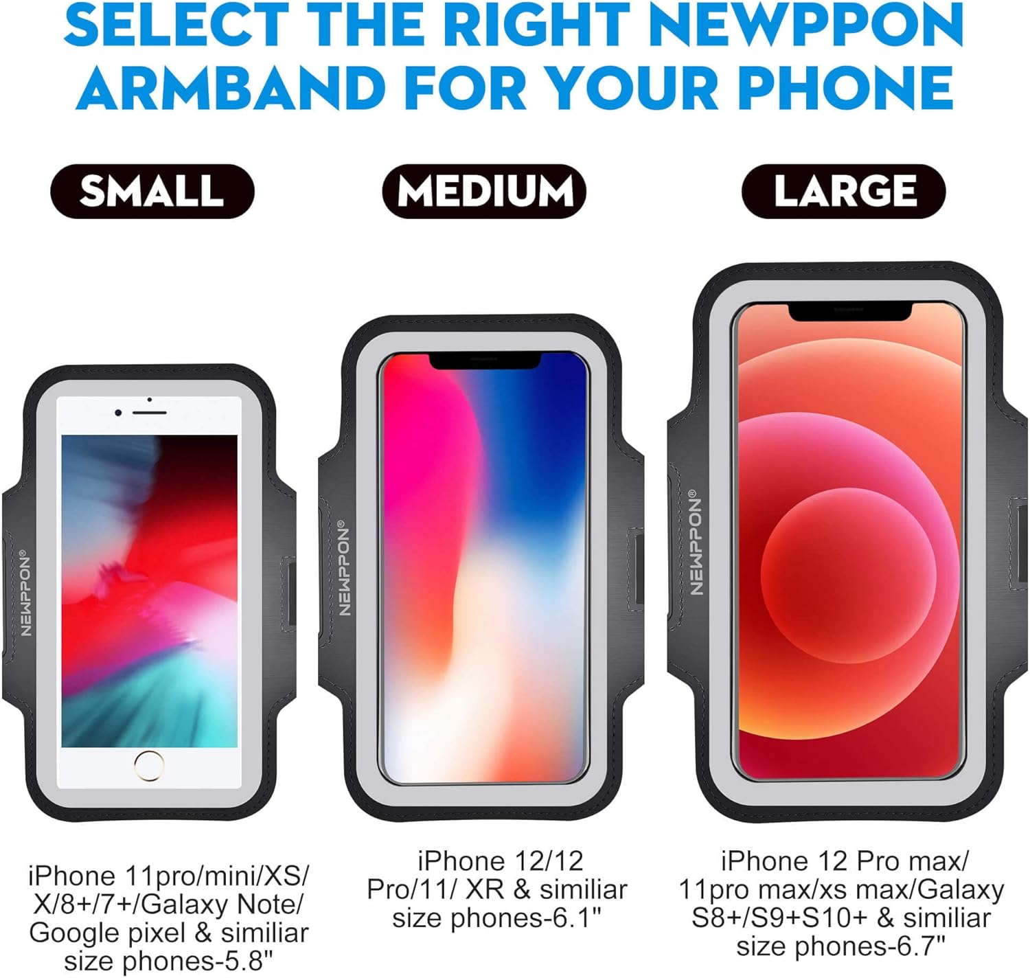 Newppon Brazalete para correr para teléfono celular con funda para Airpods Pro Max Plus Mini SE (14131211XXSXR87) Galaxy Ultra Plus Edge Note