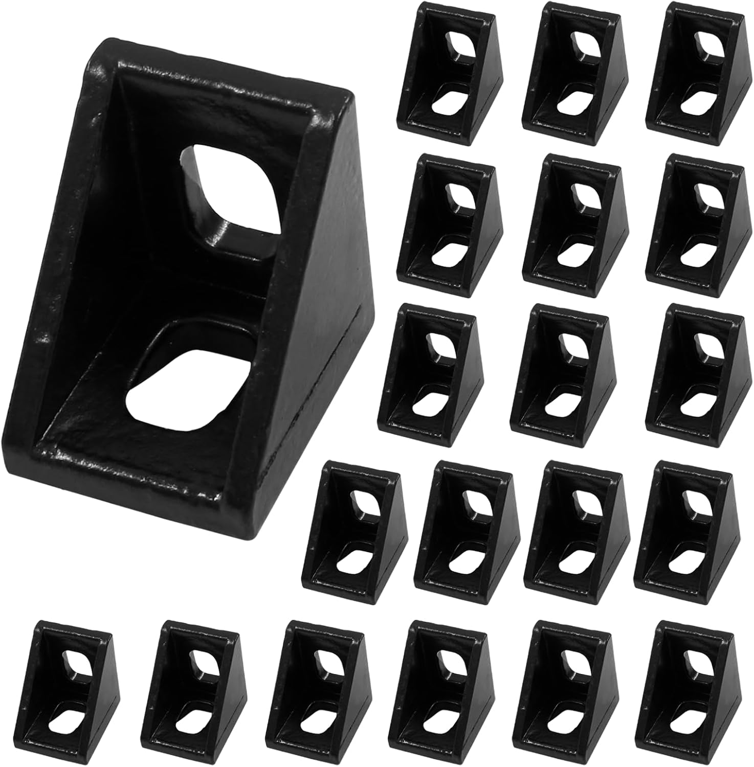 10 conectores de perfil de aluminio serie 2020, con 20 tuercas M5 T, 20 tornillos M5 y 1 llave, para perfil de extrusión de aluminio serie 2020,