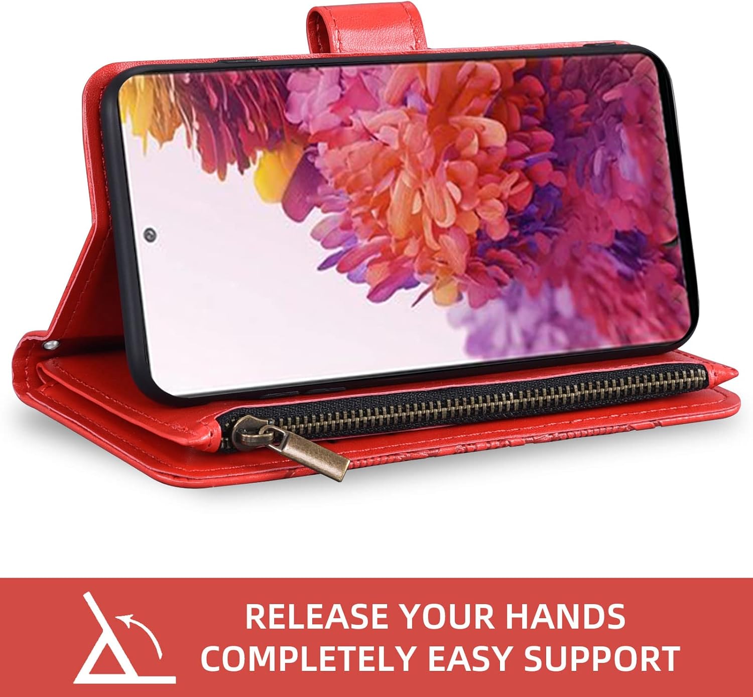 Asuwish Compatible con Samsung Galaxy S20 FE Gaxaly S 20 FE 5G UW 6.5 pulgadas Funda tipo cartera y protector de pantalla de vidrio templado para