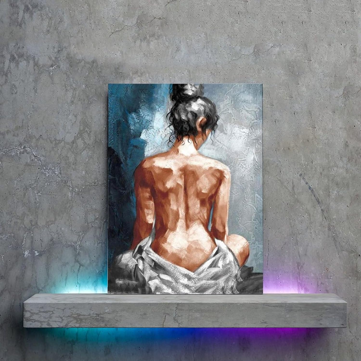 THAELY Póster de arte sexy en lienzo, arte para la pared, baño, dormitorio, decoración abstracta y sexy, mujer nude, decoración de pared, lienzo