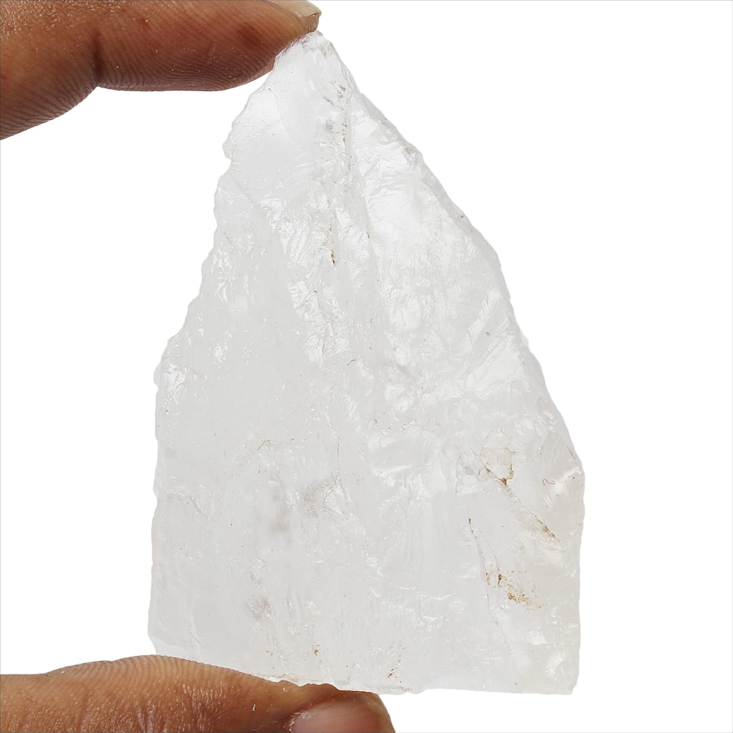 GEMHUB Cuarzo blanco transparente natural de 336 quilates piedra para pulgar, meditar y curar con cristal de reiki, Gema, Cuarzo brasileño