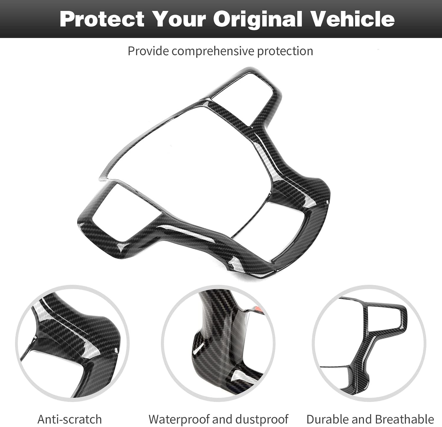CheroCar Fundas para volante, accesorios interiores para Chevrolet Suburban 2020-2023, para Chevrolet Tahoe 2021-2023, para Chevrolet Silverodo