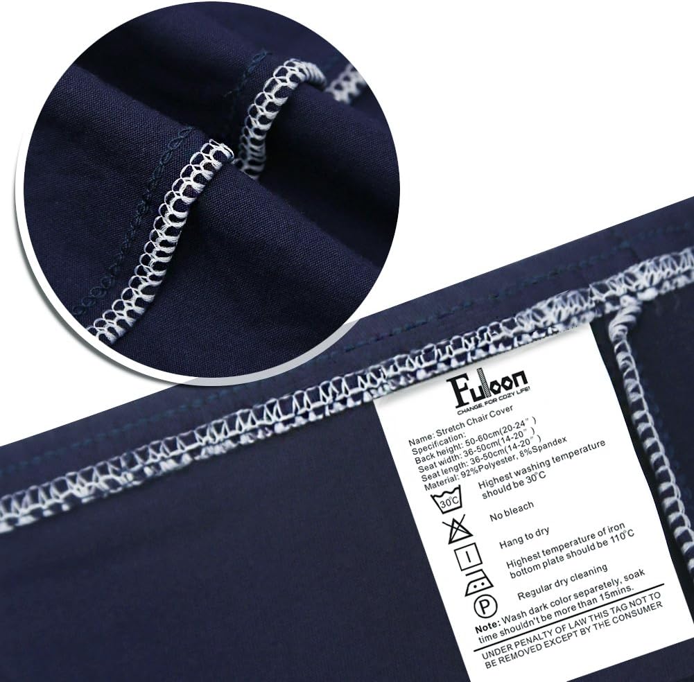 Paquete de 4 fundas protectoras para sillas de comedor, elásticas, extraíbles, lavables, cortas, para hotel, comedor, ceremonia, banquete, boda y