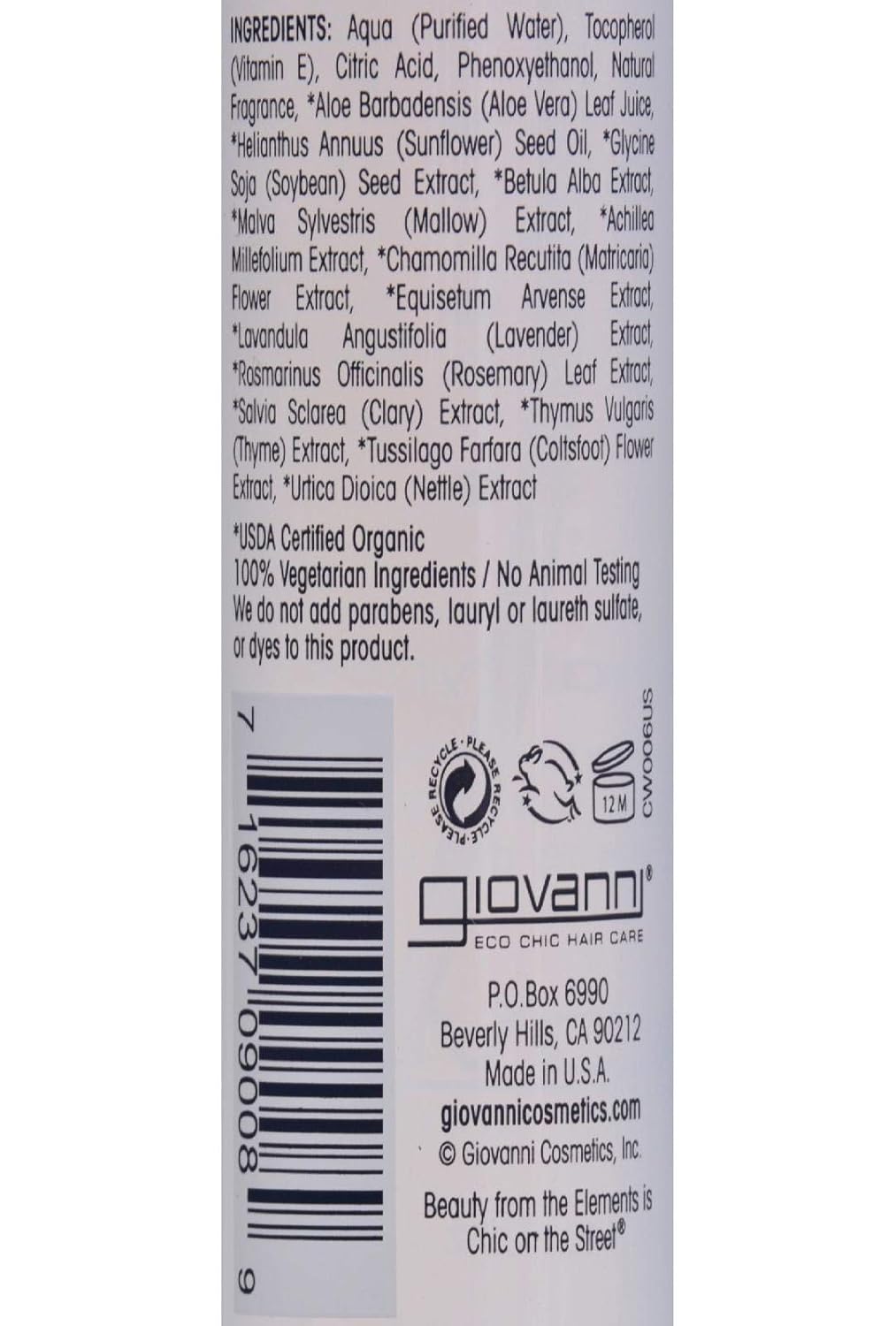 GIOVANNI – Eco Chic VitaPro Fusion – Tratamiento capilar sin enjuague – Humedad protectora para todo tipo de cabello (5.1 onzas)